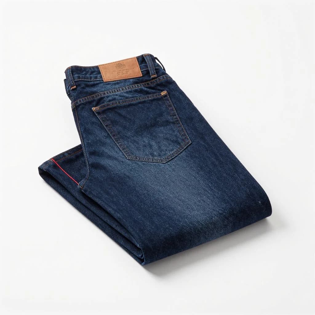 Selvedge Denim Jeans — Straight — view 2