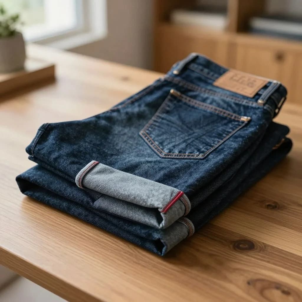 Selvedge Denim Jeans — Straight — view 4