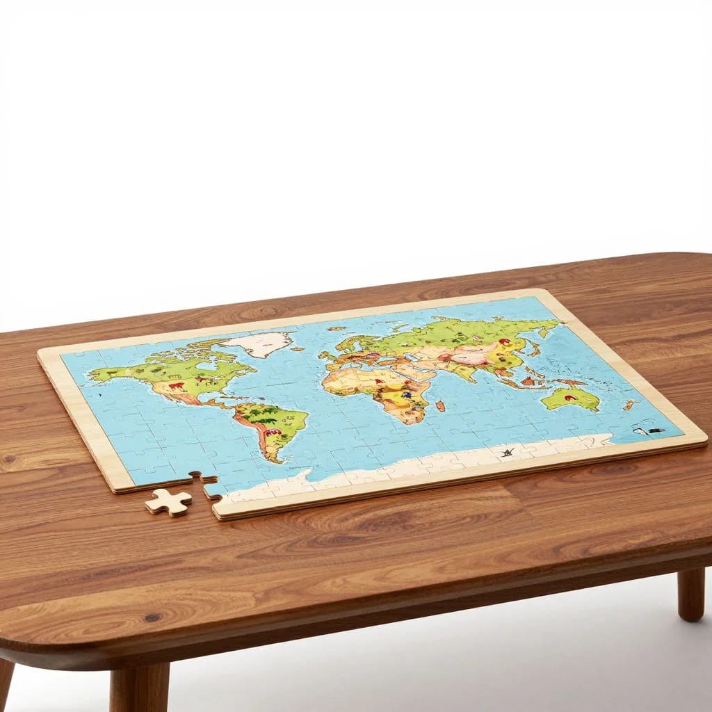 Wooden Puzzle 500 pc — World Map — view 2
