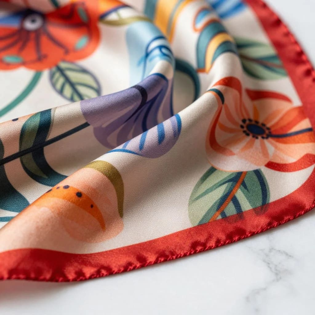 Silk Scarf — Abstract Floral — view 3