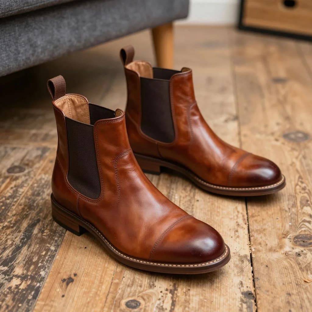 Leather Chelsea Boots — view 4