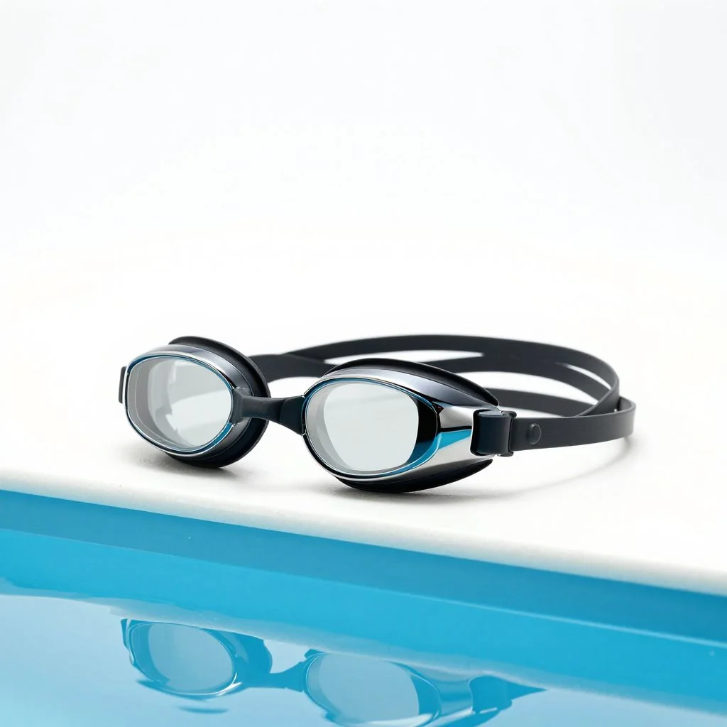Swim Goggles with Mirrored Lens — view 2