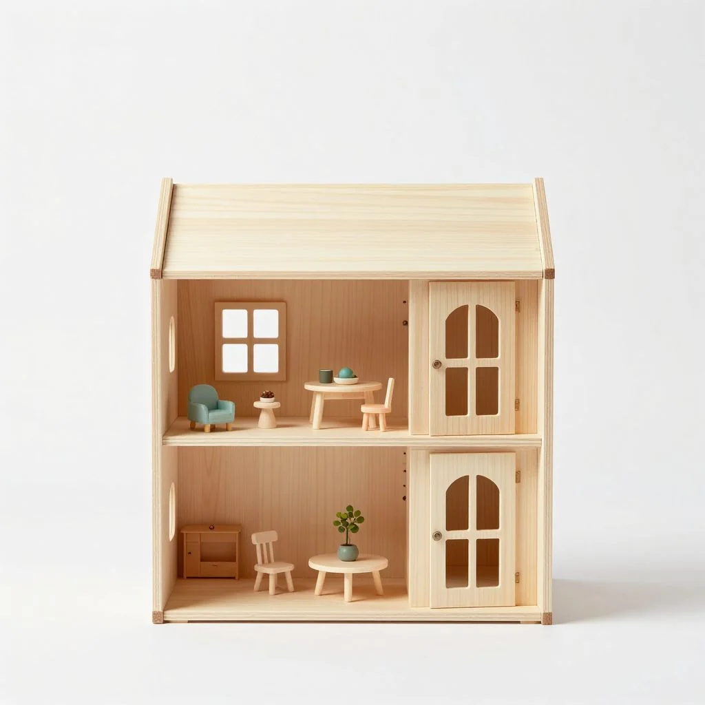 Wooden Dollhouse — view 1
