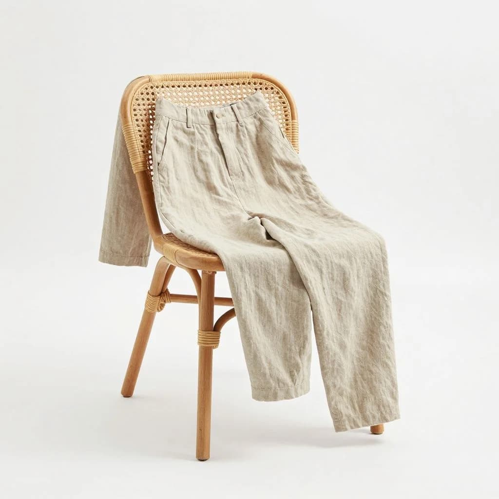 Linen Drawstring Trousers — view 2