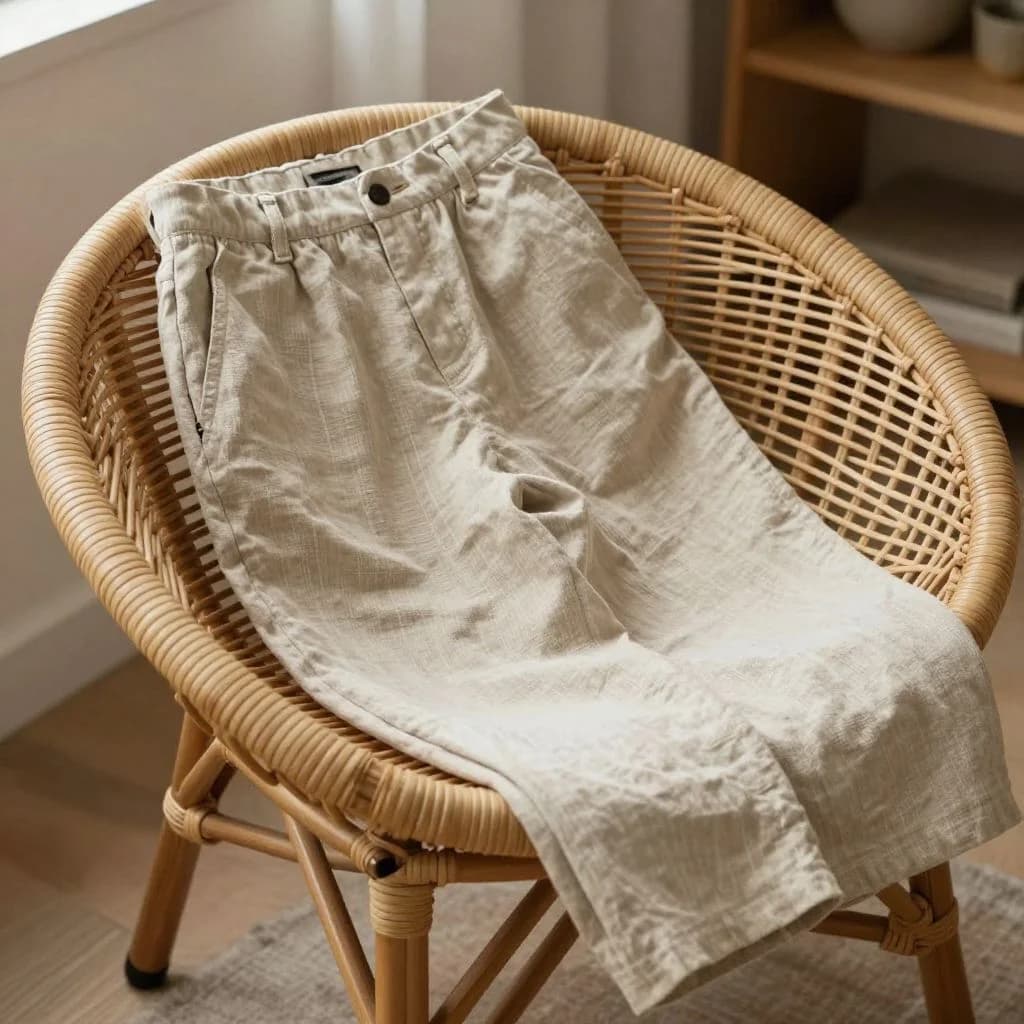 Linen Drawstring Trousers — view 4